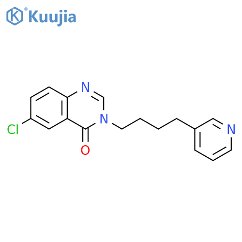 4(3H)-Quinazolinone, 6-chloro-3-[4-(3-pyridinyl)butyl]- structure