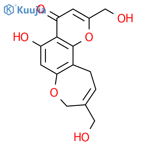 8,11-dihydro-5-hydroxy-2,9-dihydroxymethyl-4H-pyrano[2,3-g][1]benzoxepin-4-one structure