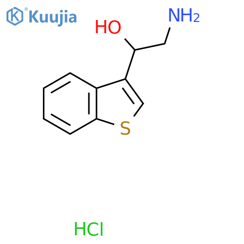 2-Amino-1-benzo[b]thiophen-3-yl-ethanol hydrochloride salt structure