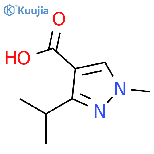 1-methyl-3-(propan-2-yl)-1H-pyrazole-4-carboxylic acid structure