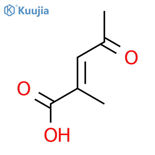 2-Pentenoic acid,2-methyl-4-oxo-, (E)- (9CI) structure