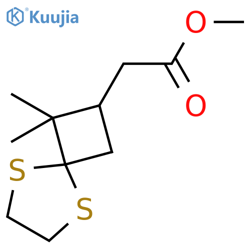 5,8-Dithiaspiro[3.4]octane-2-acetic acid, 1,1-dimethyl-, methyl ester structure
