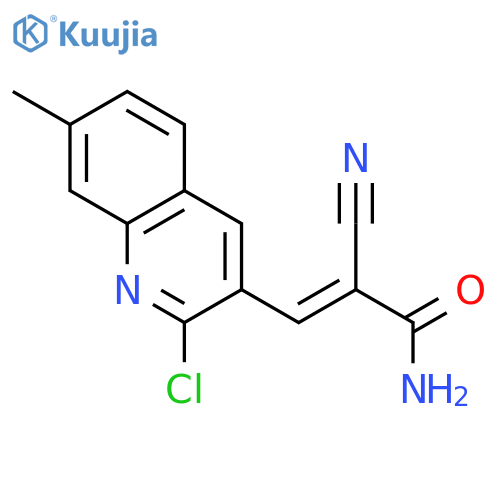 2-Propenamide, 3-(2-chloro-7-methyl-3-quinolinyl)-2-cyano- structure