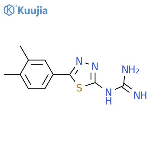 Guanidine, [5-(3,4-dimethylphenyl)-1,3,4-thiadiazol-2-yl]- structure