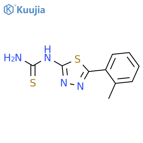Thiourea, [5-(2-methylphenyl)-1,3,4-thiadiazol-2-yl]- structure