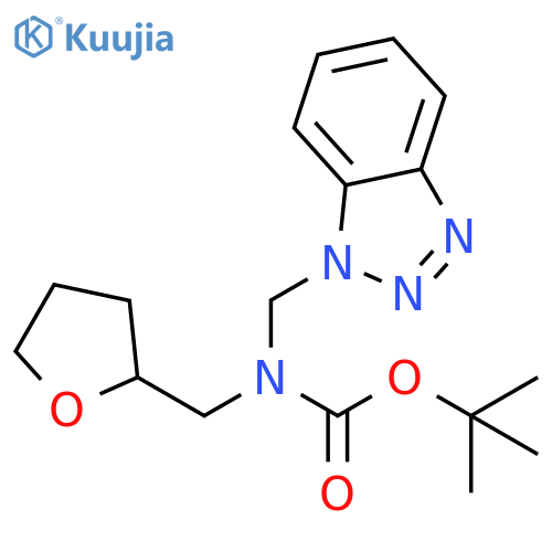 tert-Butyl N-(1H-1,2,3-benzotriazol-1-ylmethyl)-N-(oxolan-2-ylmethyl)carbamate structure