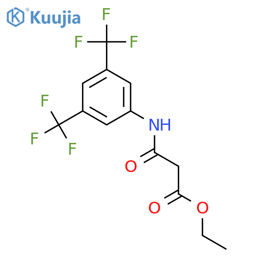 Propanoic acid, 3-[[3,5-bis(trifluoromethyl)phenyl]amino]-3-oxo-, ethyl ester structure