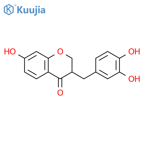 4H-1-Benzopyran-4-one,3-[(3,4-dihydroxyphenyl)methyl]-2,3-dihydro-7-hydroxy-, (R)- structure