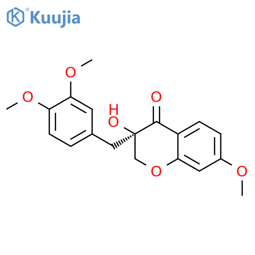 4H-1-Benzopyran-4-one, 3-[(3,4-dimethoxyphenyl)methyl]-2,3-dihydro-3-hydroxy-7-methoxy-, (R)- structure