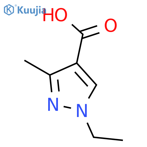 1-ethyl-3-methyl-pyrazole-4-carboxylic acid structure