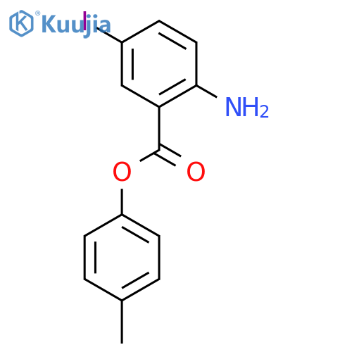 p-Tolyl 2-amino-5-iodobenzoate structure