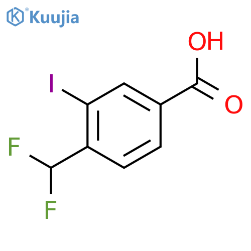 4-(Difluoromethyl)-3-iodobenzoic acid structure