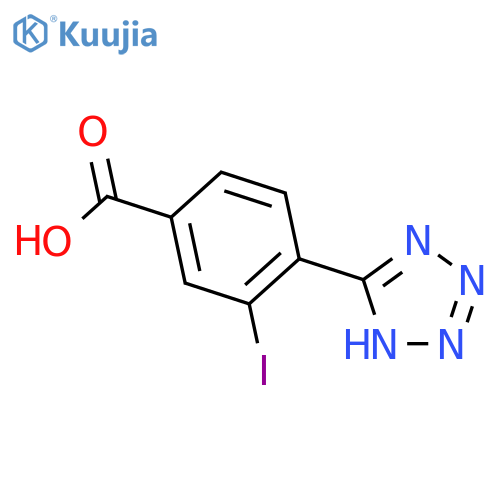 3-Iodo-4-(1H-tetrazol-5-yl)benzoic acid structure