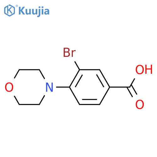 3-Bromo-4-morpholinobenzoic acid structure