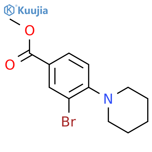 Methyl 3-bromo-4-(piperidin-1-yl)benzoate structure
