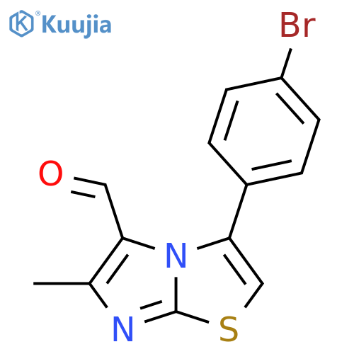 3-(4-bromophenyl)-6-methylimidazo2,1-b1,3thiazole-5-carbaldehyde structure