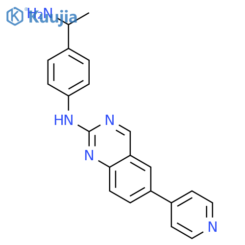 2-Quinazolinamine,N-[4-(1-aminoethyl)phenyl]-6-(4-pyridinyl)- structure
