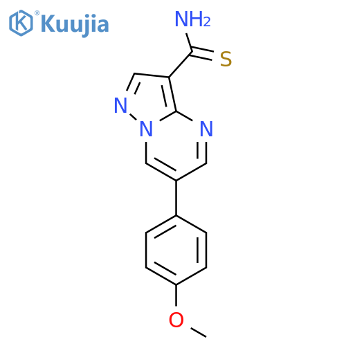 Pyrazolo[1,5-a]pyrimidine-3-carbothioamide,6-(4-methoxyphenyl)- structure