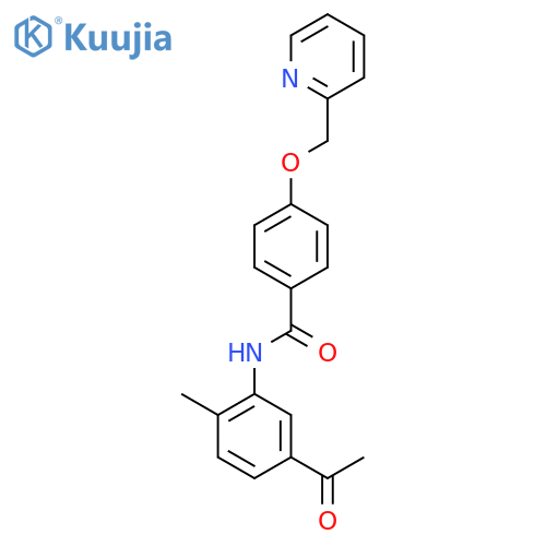 Benzamide,N-(5-acetyl-2-methylphenyl)-4-(2-pyridinylmethoxy)- structure