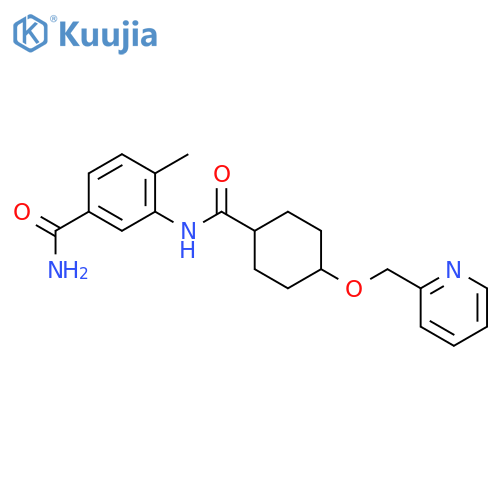 Benzamide, 4-methyl-3-[[[4-(2-pyridinylmethoxy)cyclohexyl]carbonyl]amino]- structure