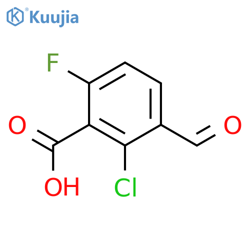 2-Chloro-6-fluoro-3-formylbenzoic acid structure