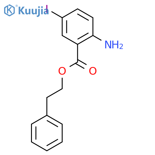 Phenethyl 2-amino-5-iodobenzoate structure