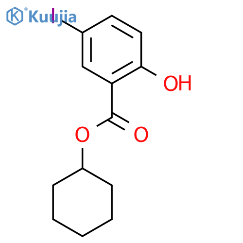 Cyclohexyl 2-hydroxy-5-iodobenzoate structure
