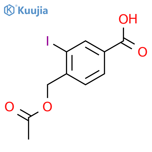 4-(Acetoxymethyl)-3-iodobenzoic acid structure