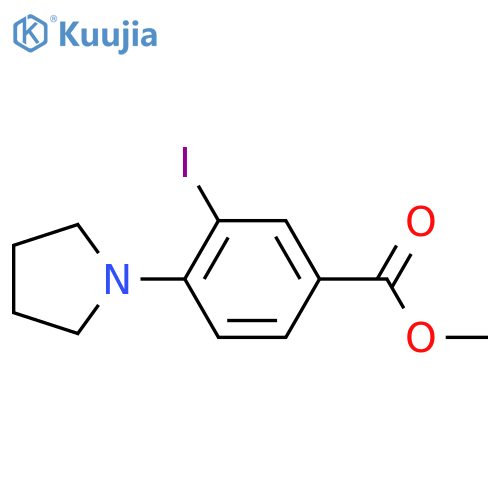 Methyl 3-iodo-4-(pyrrolidin-1-yl)benzoate structure