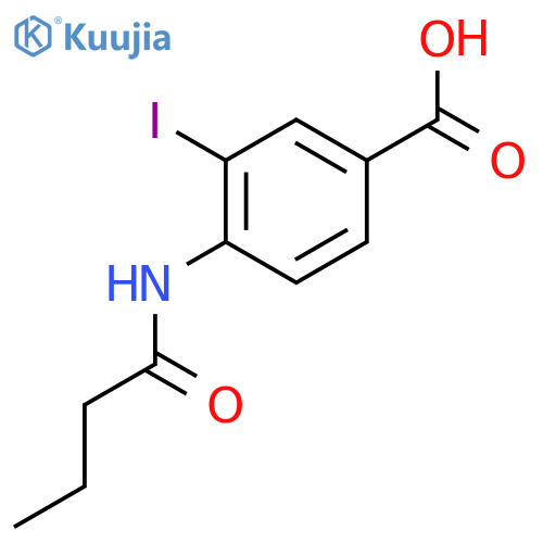 4-Butyramido-3-iodobenzoic acid structure