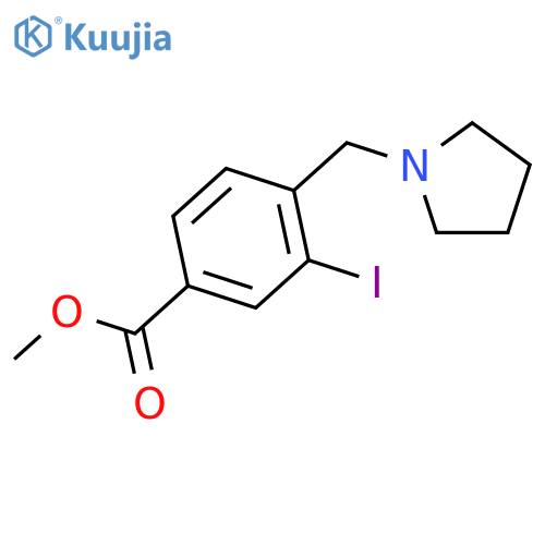 Methyl 3-iodo-4-(pyrrolidin-1-ylmethyl)benzoate structure