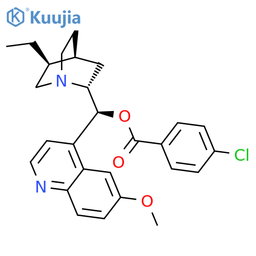 Cinchonan-9-ol,10,11-dihydro-6'-methoxy-, 9-(4-chlorobenzoate), (9S)- structure