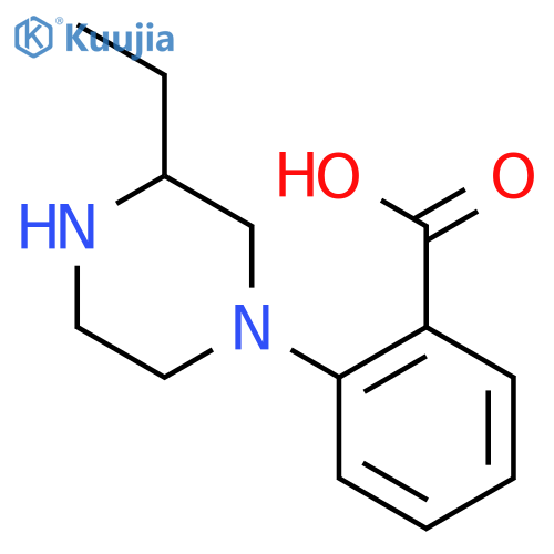 2-(3-ethylpiperazin-1-yl)benzoic Acid structure