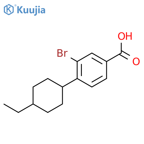 3-Bromo-4-(4-ethylcyclohexyl)benzoic acid structure