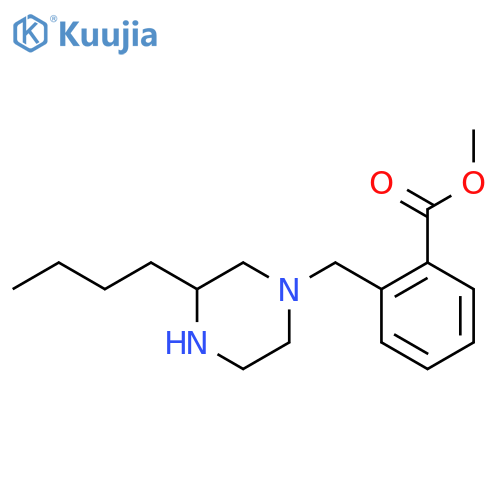 Methyl 2-[(3-butylpiperazin-1-yl)methyl]benzoate structure