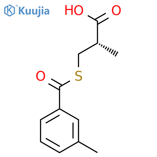 PROPANOIC ACID, 2-METHYL-3-[(3-METHYLBENZOYL)THIO]-, (S)- structure