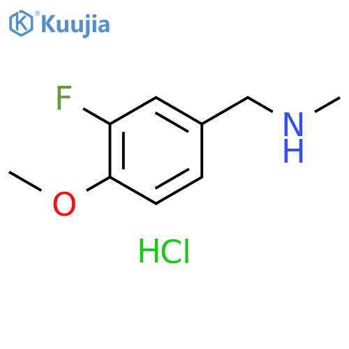 (3-fluoro-4-methoxyphenyl)methyl(methyl)amine hydrochloride structure