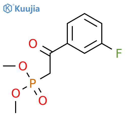 Phosphonic acid, [2-(3-fluorophenyl)-2-oxoethyl]-, dimethyl ester structure