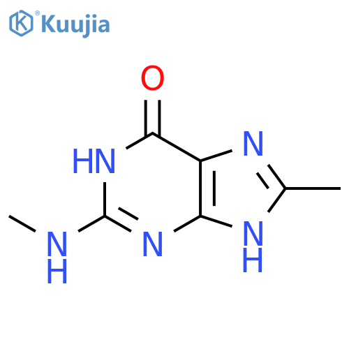 6H-PURIN-6-ONE, 1,7-DIHYDRO-8-METHYL-2-(METHYLAMINO)- structure