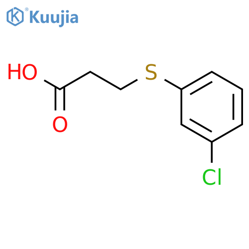 3-(3-chlorophenyl)sulfanylpropanoic acid structure
