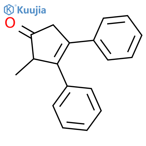 2-methyl-3,4-diphenylcyclopent-3-en-1-one structure
