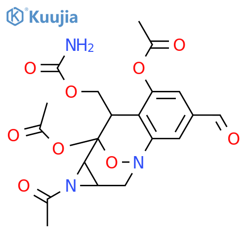 3,9-Epoxy-3H-azirino[2,3-c][1]benzazocine-5-carboxaldehyde,1-acetyl-7,9-bis(acetyloxy)-8-[[(aminocarbonyl)oxy]methyl]-1,1a,2,8,9,9a-hexahydro-(9CI) structure