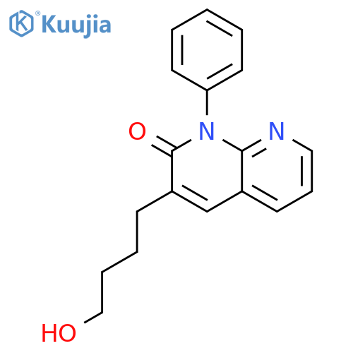 1,8-Naphthyridin-2(1H)-one, 3-(4-hydroxybutyl)-1-phenyl- structure