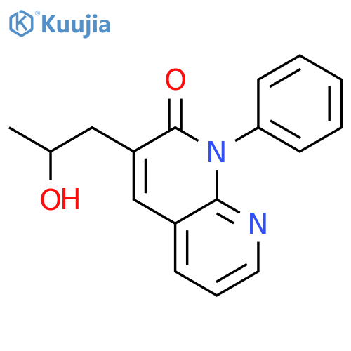 1,8-Naphthyridin-2(1H)-one, 3-(2-hydroxypropyl)-1-phenyl- structure