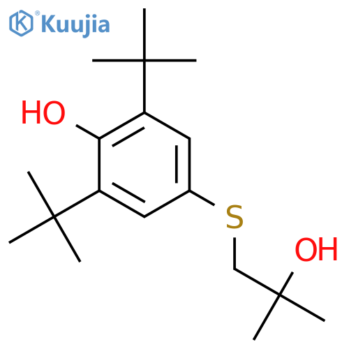 Phenol, 2,6-bis(1,1-dimethylethyl)-4-[(2-hydroxy-2-methylpropyl)thio]- structure