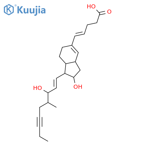 4-Pentenoic acid, 5-[2,3,3a,6,7,7a-hexahydro-2-hydroxy-1-(3-hydroxy-4-methyl-1-nonen-6- ynyl)-1H-inden-5-yl]- structure