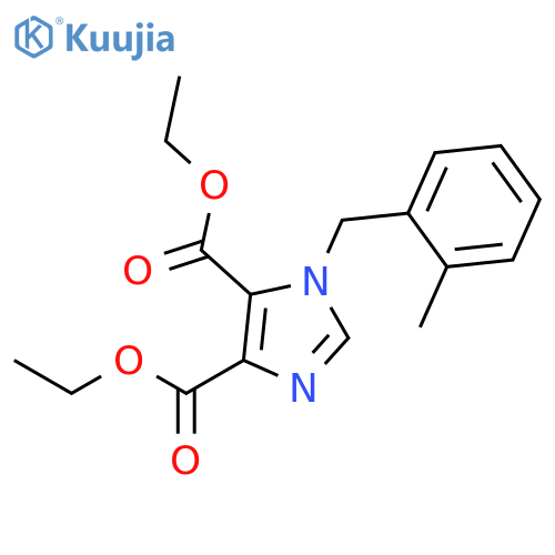1H-Imidazole-4,5-dicarboxylic acid, 1-[(2-methylphenyl)methyl]-, diethyl ester structure