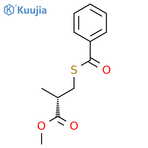 Propanoic acid, 3-(benzoylthio)-2-methyl-, methyl ester, (S)- structure