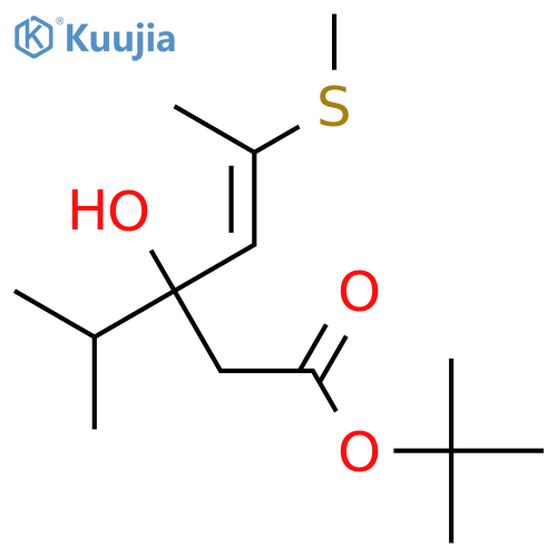 4-Hexenoic acid, 3-hydroxy-3-(1-methylethyl)-5-(methylthio)-, 1,1-dimethylethyl ester structure