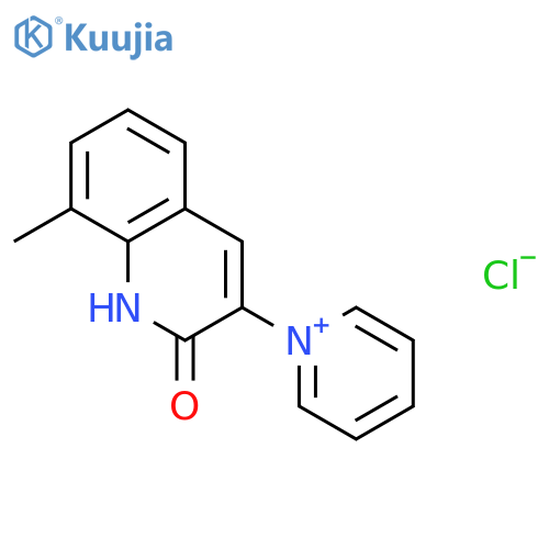 Pyridinium, 1-(1,2-dihydro-8-methyl-2-oxo-3-quinolinyl)-, chloride structure